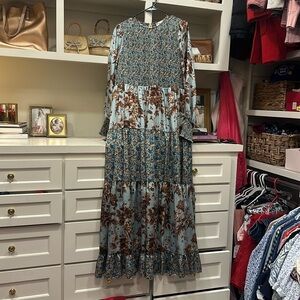 Tuckernuck Libby Floral Long Sleeve Maxi Dress